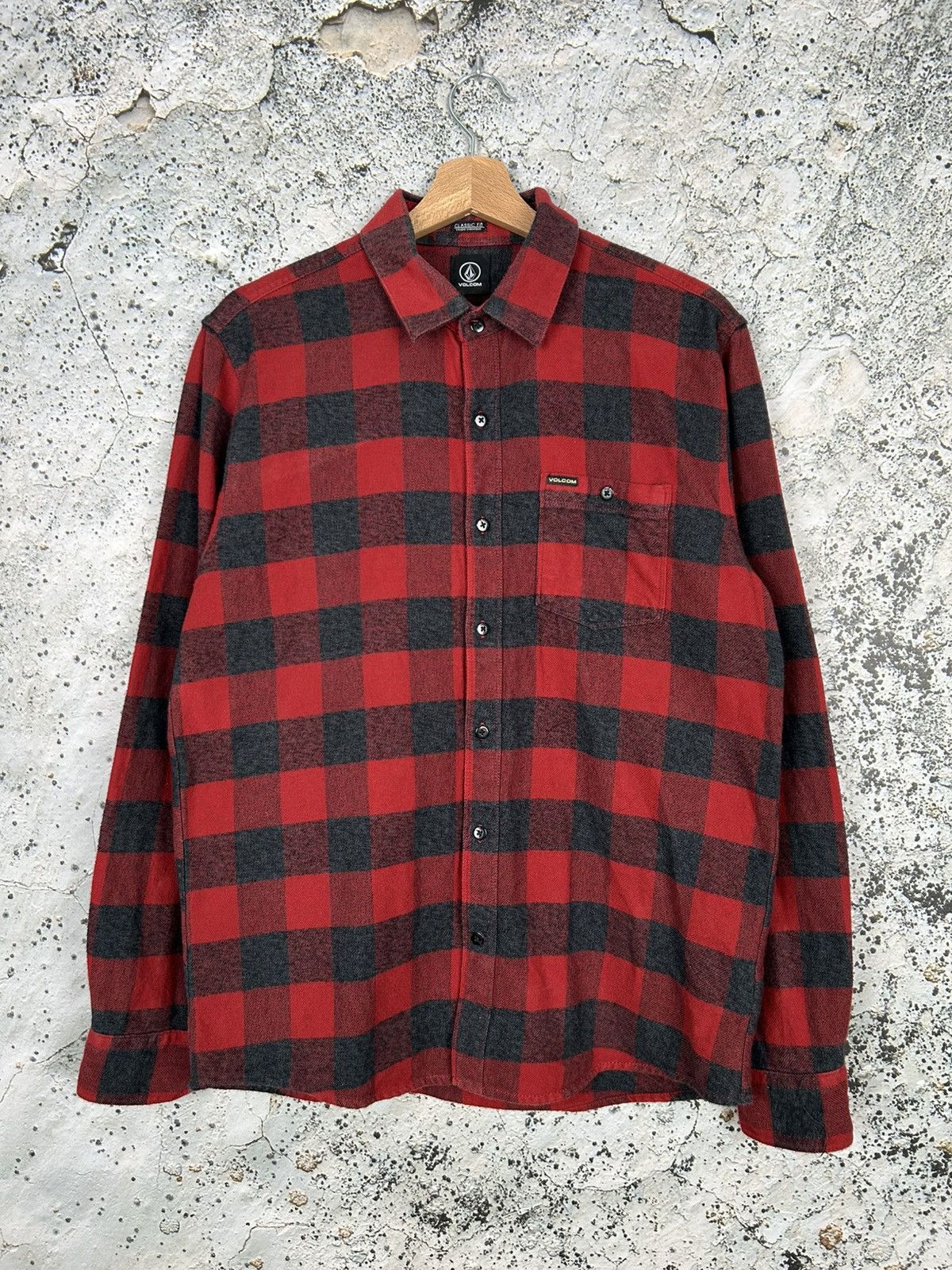 Volcom Volcom Flannel Tartan Black Red Shirt Skateboarding Timber Size US M / EU 48-50 / 2 - 1 Thumbnail