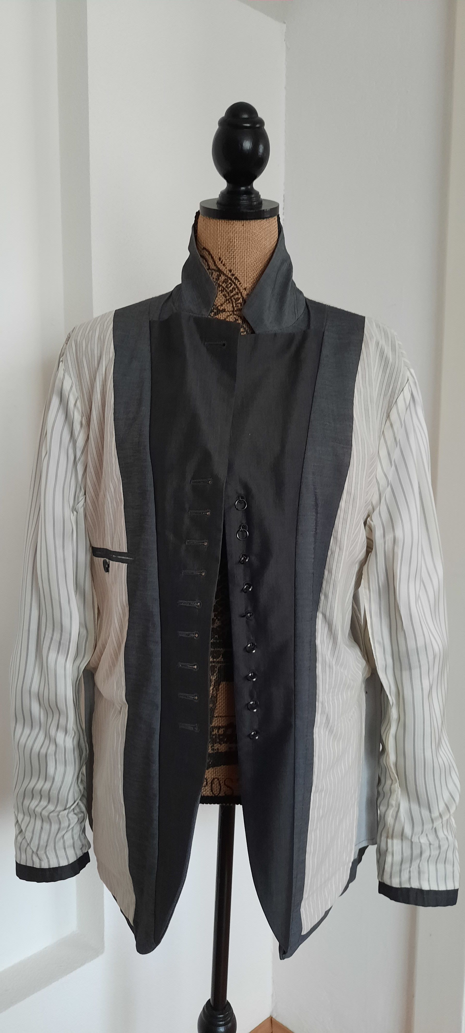 John Varvatos JOHN VARVARTOS Men's Blazer Jacket Multibutton Grey 50 (IT) Size 50R - 13 Thumbnail
