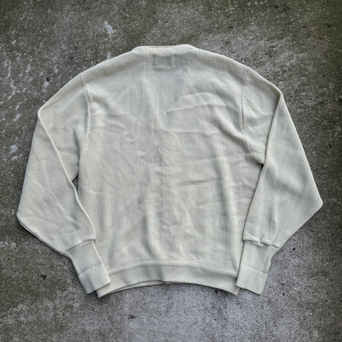 Vintage 1980s London Fog Made in USA Cream Acrylic Cardigan Sweater Size US XL / EU 56 / 4 - 9 Thumbnail