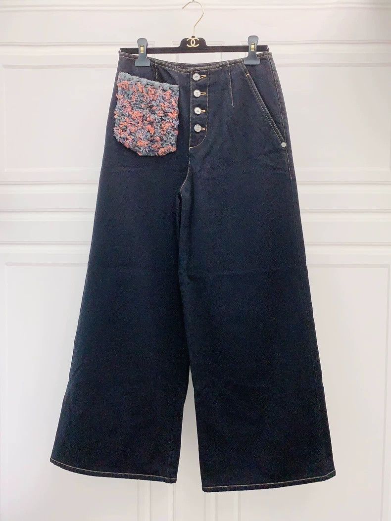 Chanel Chanel Handmade workshop series wide-leg jeans Size 26" / US 2 / IT 38 - 1 Thumbnail