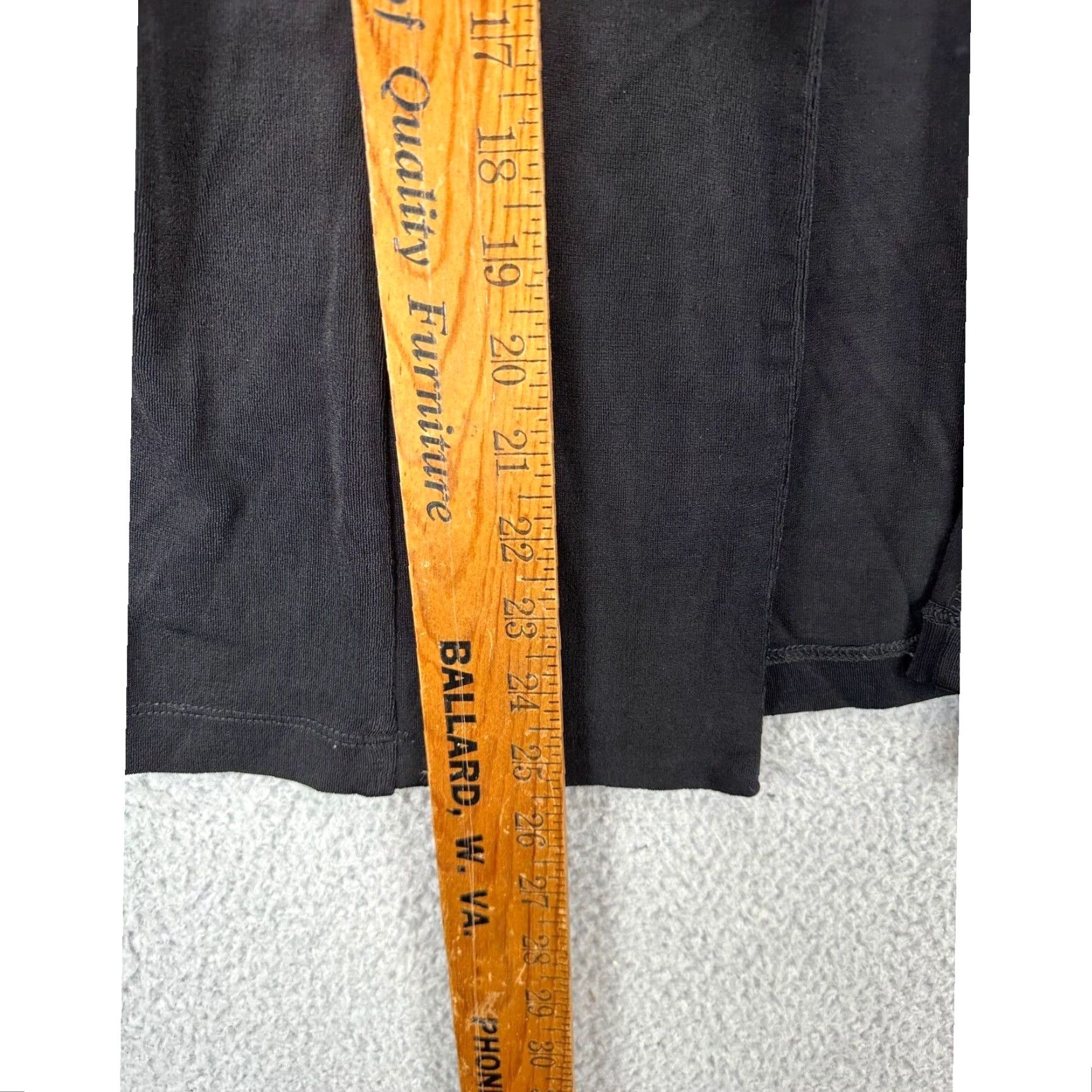 Vintage Chicos Sweater Cardigan Womens 1 Black Velour Accent Open Made In USA Travelers Size XS / US 0-2 / IT 36-38 - 6 Thumbnail