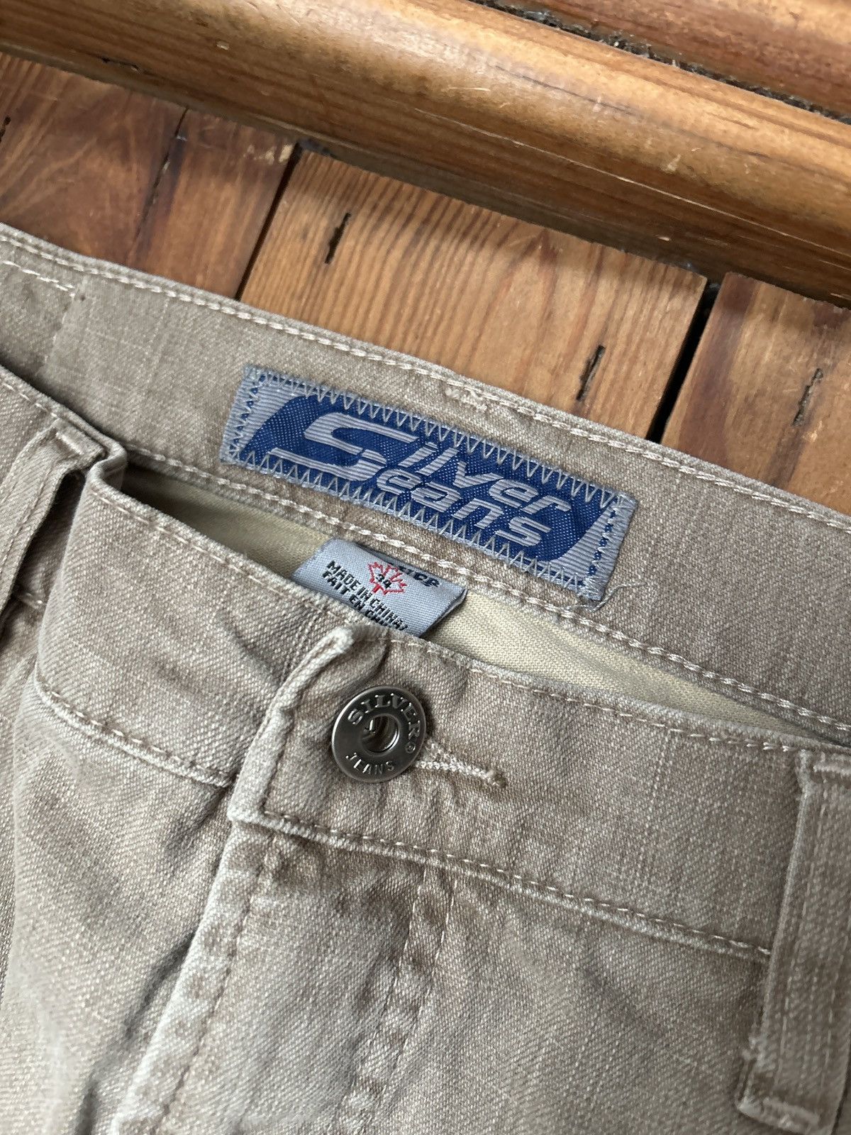 Vintage Vintage Y2K Silver Jeans Flare Tan Jeans Size US 34 / EU 50 - 2 Thumbnail