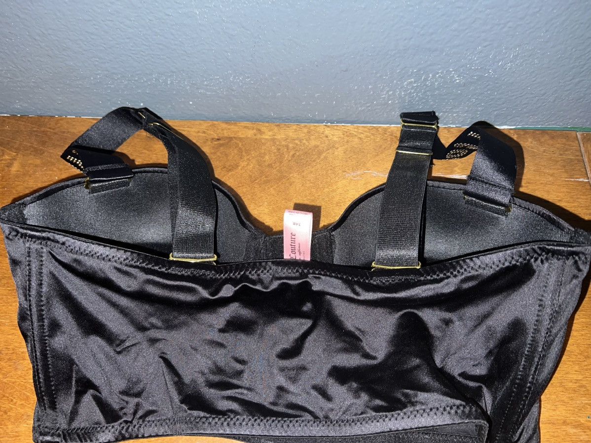 Juicy Couture Juicy Couture Corset Bra Black Gold Rhinestone Letters 34B Size ONE SIZE - 2 Thumbnail
