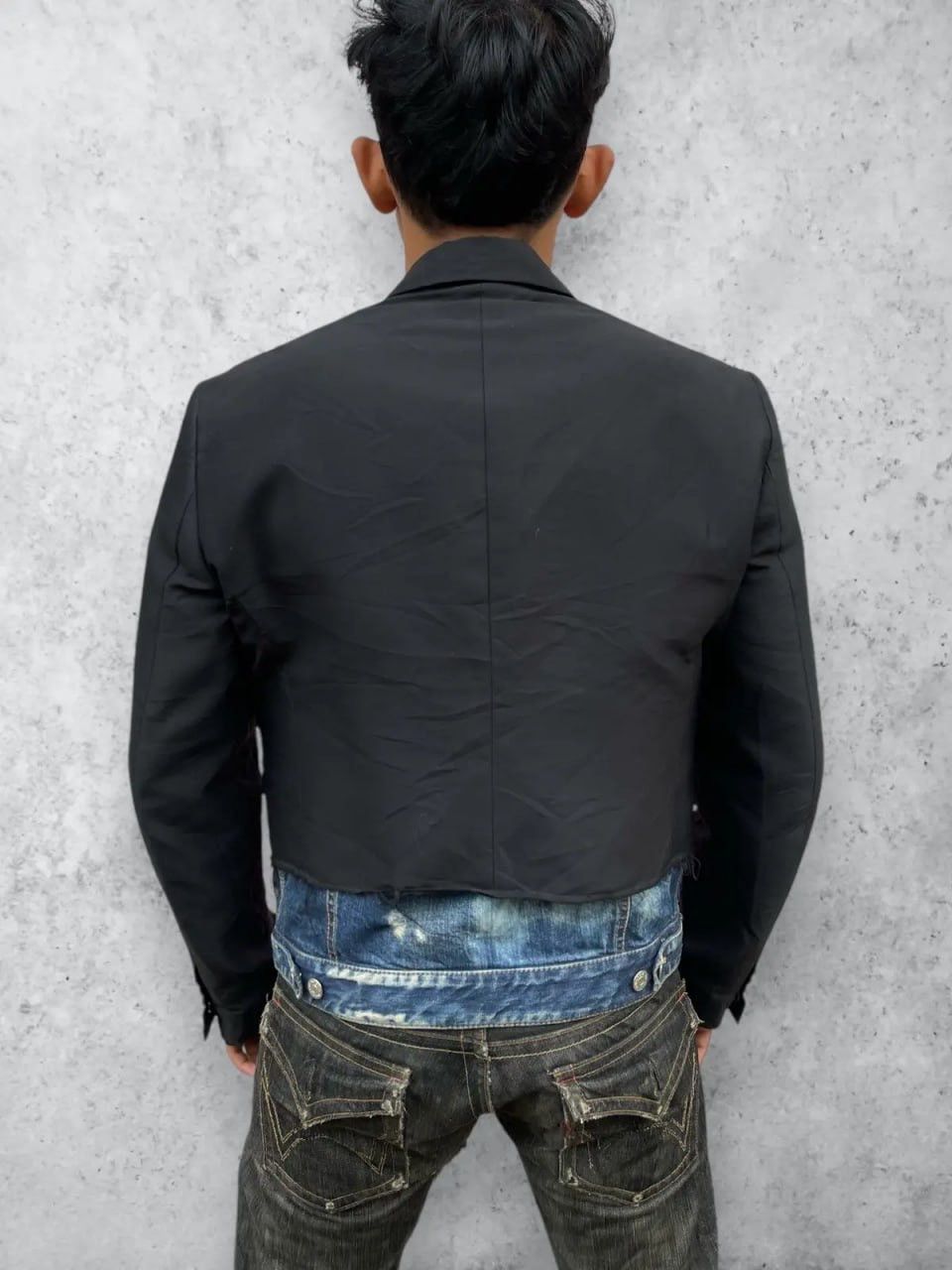 Dsquared2 Rare Dsquared2 AW17 Layered Blazer Distressed Denim Jacket Size US M / EU 48-50 / 2 - 2 Thumbnail