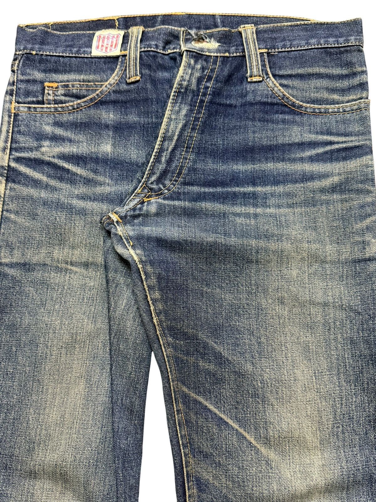 KMRii Vintage Japanese Brand Mud Wash Faded Whiskers Style Jeans Size US 31 - 4 Thumbnail
