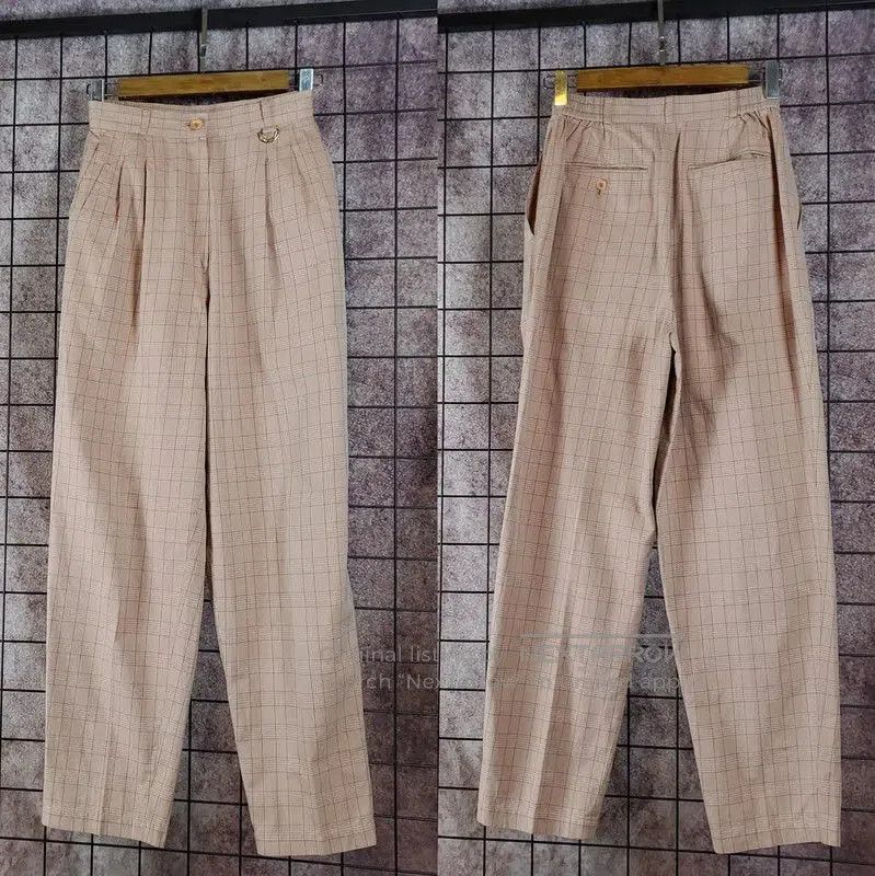 Dior Dior Pink Cotton Plaid Logo Leisure Pants . Size 23" - 1 Thumbnail