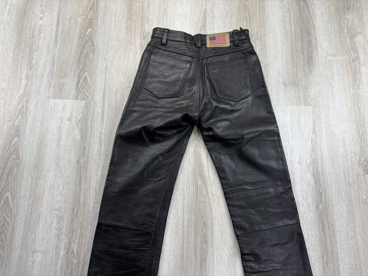 Genuine Leather × Leather × Vintage Womens biker motorcycle leather pants Jacques Cousto Size 31 Size 24" / US 00 / IT 34 - 10 Thumbnail