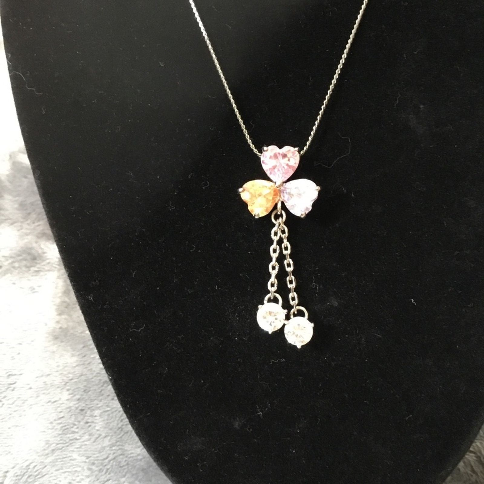 Other Silver Muilti-Crystal Hearts Necklace Size ONE SIZE - 3 Thumbnail
