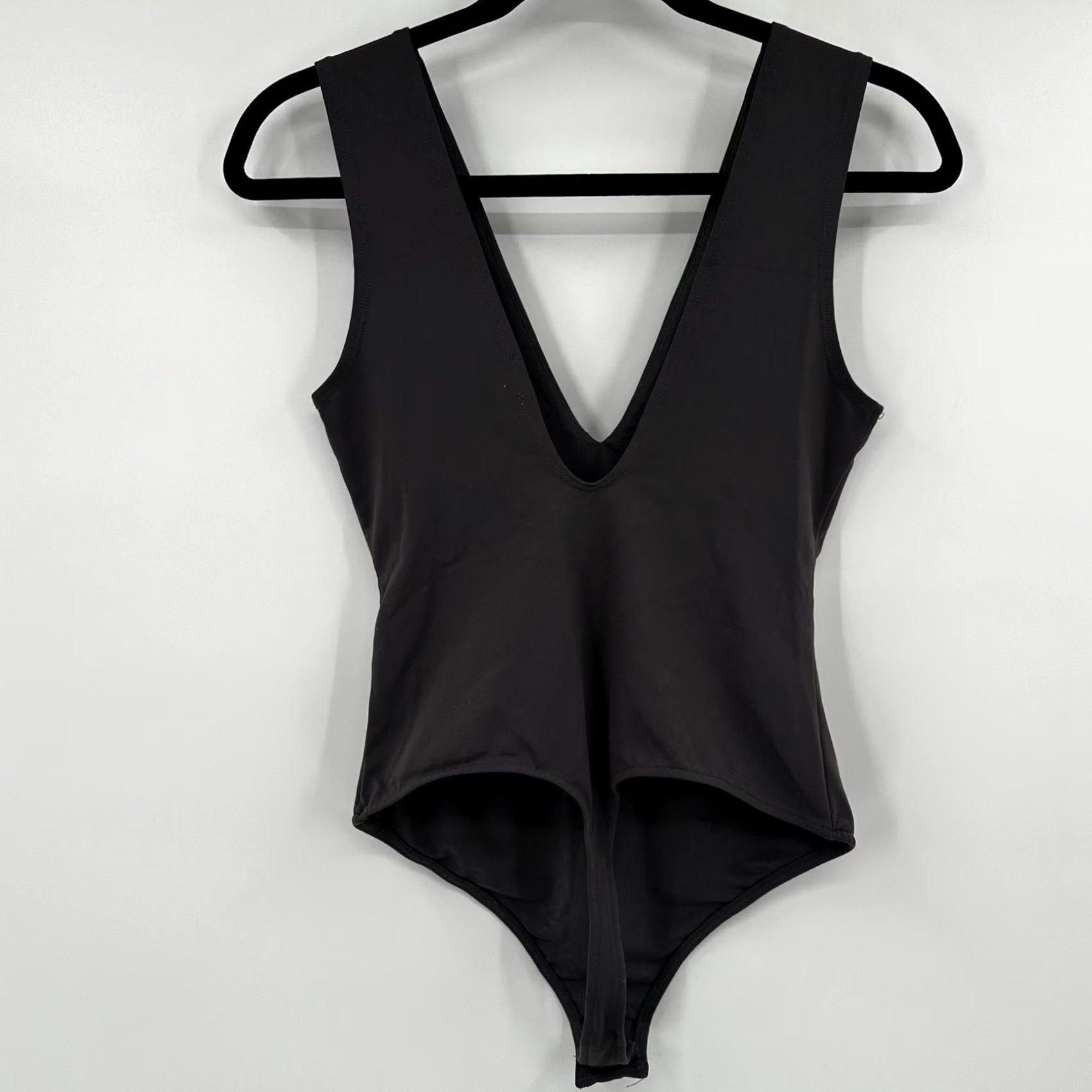Free People Intimately Free People Bodysuit Deep V-Neck Gray Small Contemporary Sleek Women XS? No—Size S Size S / US 4 / IT 40 - 3 Thumbnail