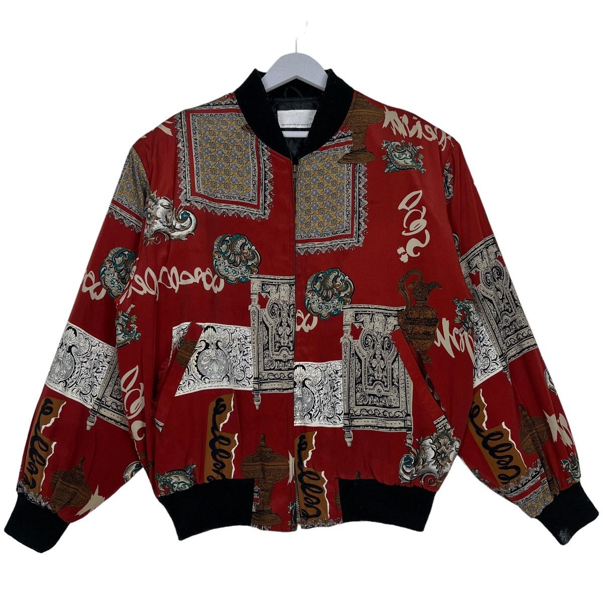 Japanese Brand 🔥 VINTAGE JAPANESE AKIYA BAROQUE BOMBER JACKET RARE DESIGN Size US M / EU 48-50 / 2 - 1 Thumbnail