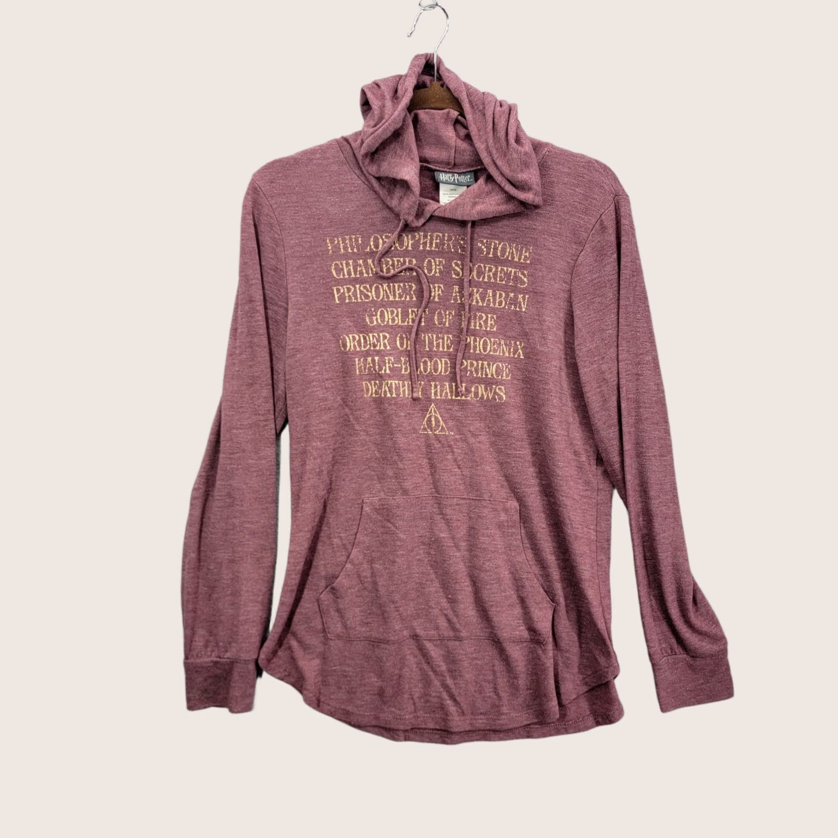 Vintage Harry Potter Hogwarts Hoodie Women’s M Relaxed Lightweight Pullover Hooded Graphic Print Red 90s Theme Mens Womens Boys Girls Size M / US 6-8 / IT 42-44 - 1 Thumbnail