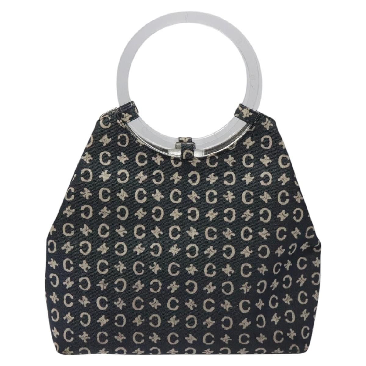 Celine CELINE C Sulky Circle Shoulder Bag Canvas Navy Clear Size ONE SIZE - 3 Thumbnail