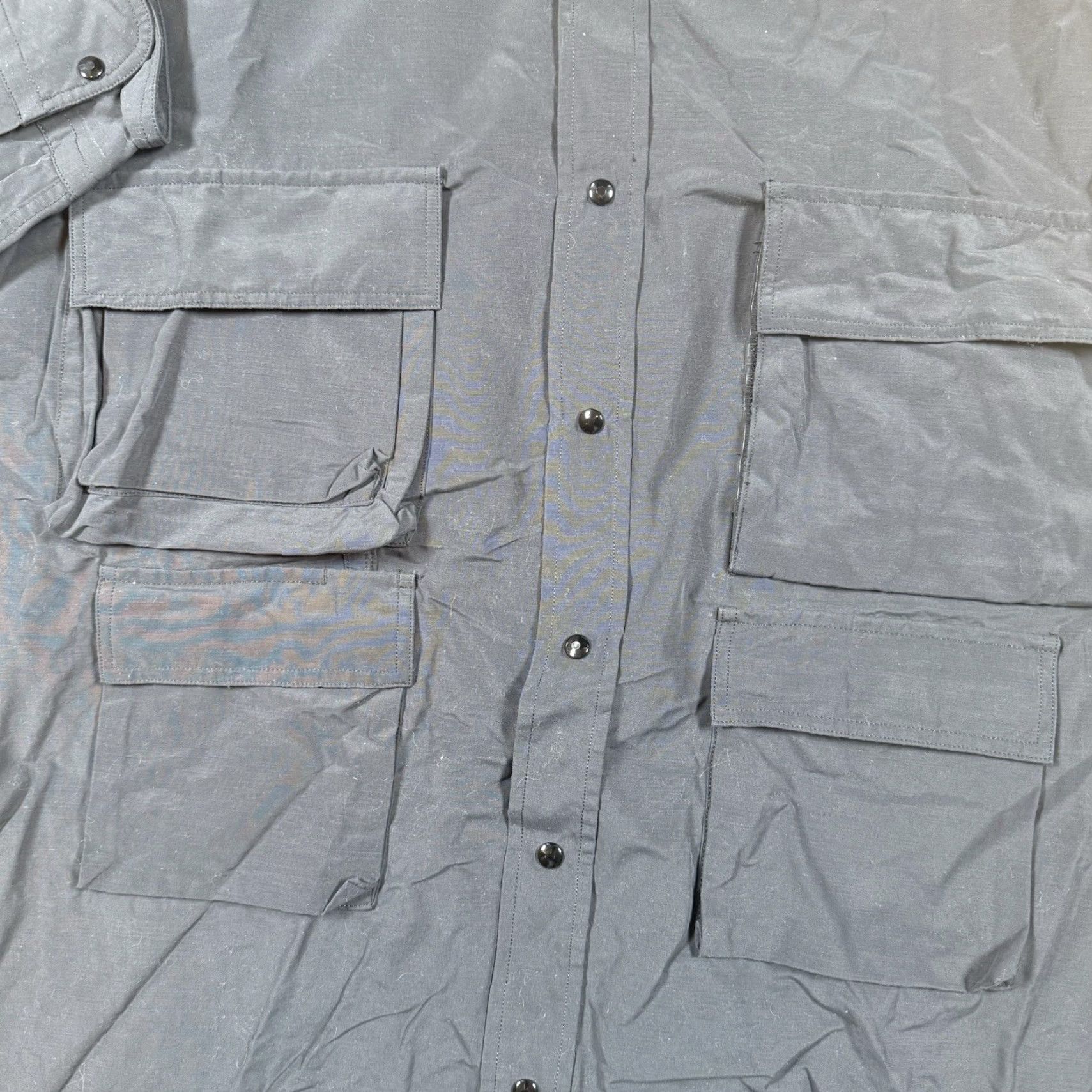 Victorinox Victorinox Shirt Jacket XL Black Long Sleeve Button-Up Pearl Snap 4 Pocket Mens Army Theme Button-Up Closure Snap Accents Pockets Regular Size Type"} Size US XL / EU 56 / 4 - 4 Thumbnail