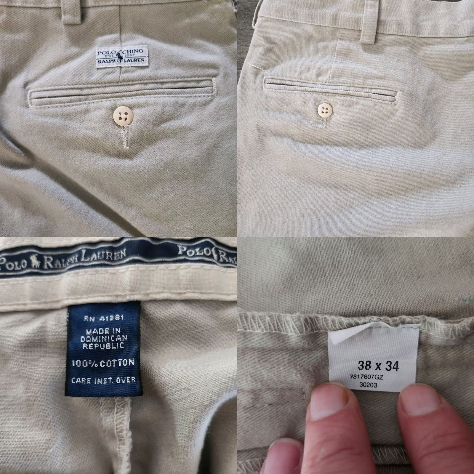 Polo Ralph Lauren VTG Polo Ralph Lauren Pants Mens 38x34 Tan Classic Chino Flat Cuff Casual Work Mens Regular Size US M / EU 48-50 / 2 - 8 Thumbnail