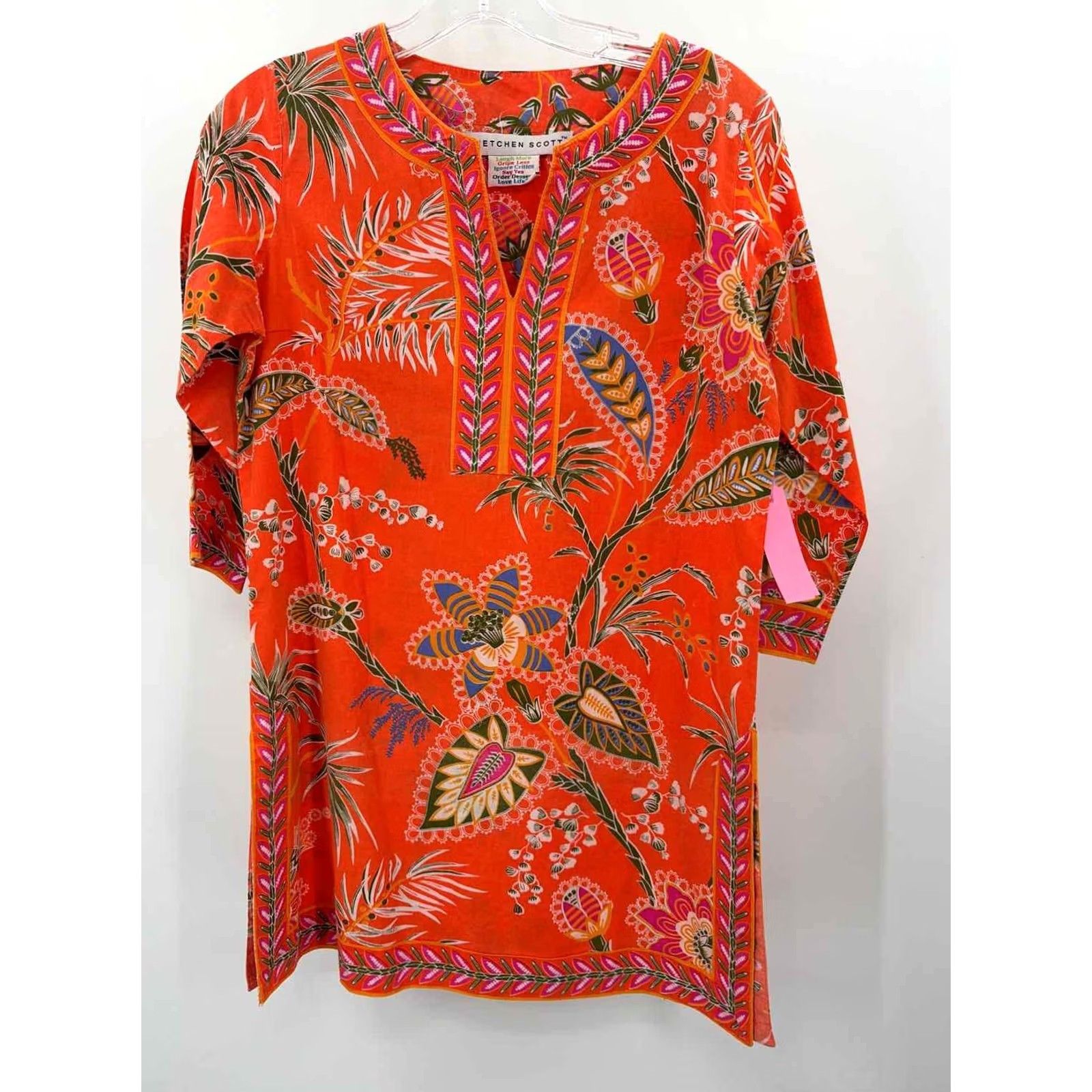 Vintage Pre-Owned Gretchen Scott Orange XXS Tunic Blouse Size XXS / US 00 / IT 34 - 2 Thumbnail