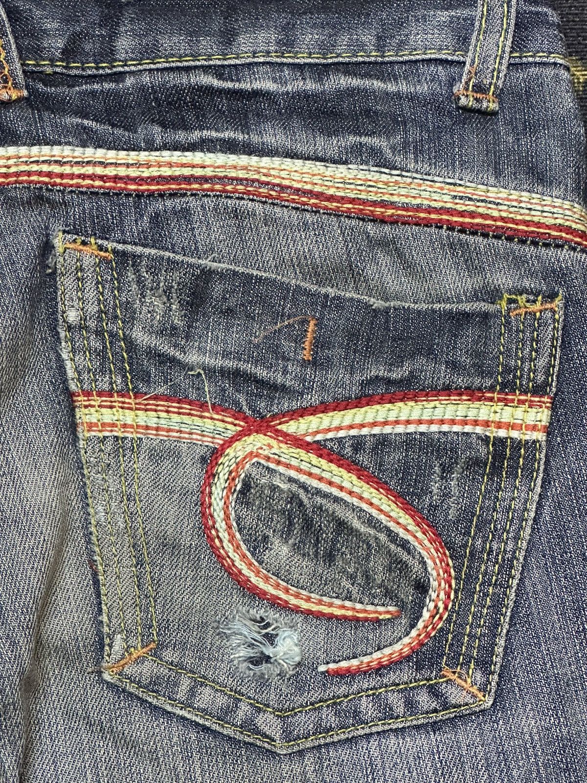 Japanese Brand Red Pepper Distressed Wideleg Bootcut Style Thunder Wash Size US 28 / EU 44 - 6 Thumbnail