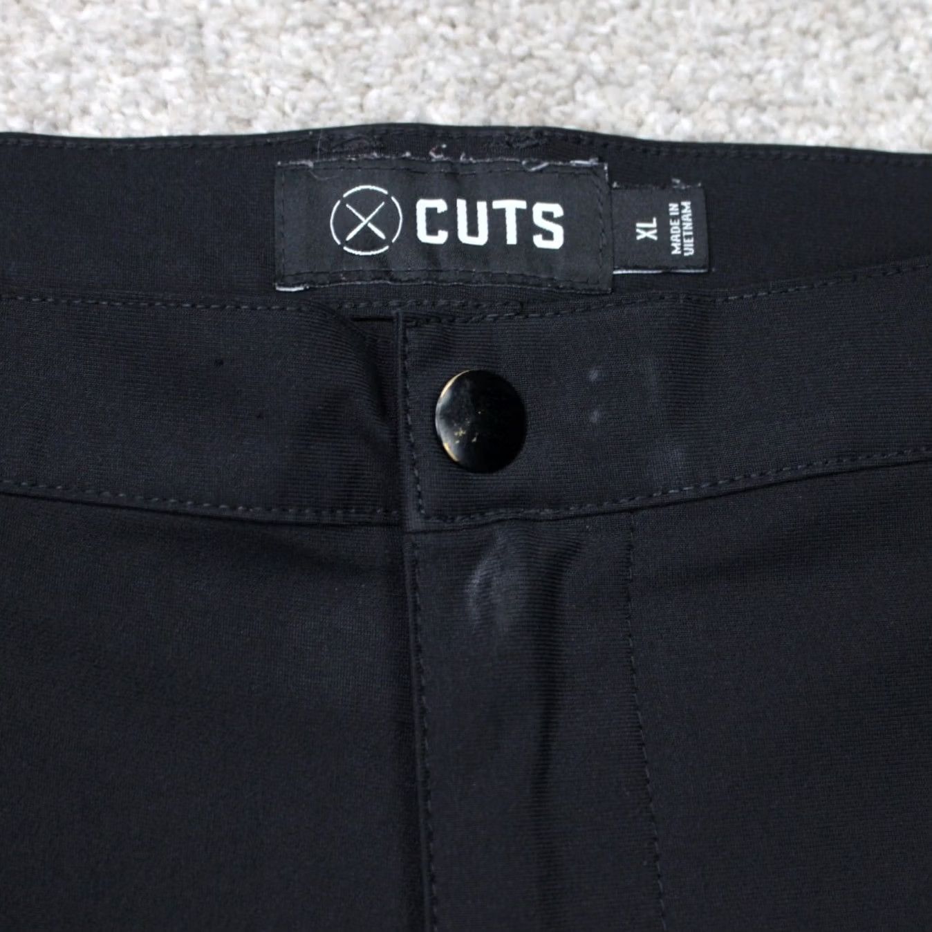 UES Clothing Cuts Clothing Pants Mens XL 36x28 Black Jogger Versaknit 100% Polyester Pants Slashed Pocket Tapered Front Zip Button Classic Casual Size US 36 / EU 52 - 5 Thumbnail