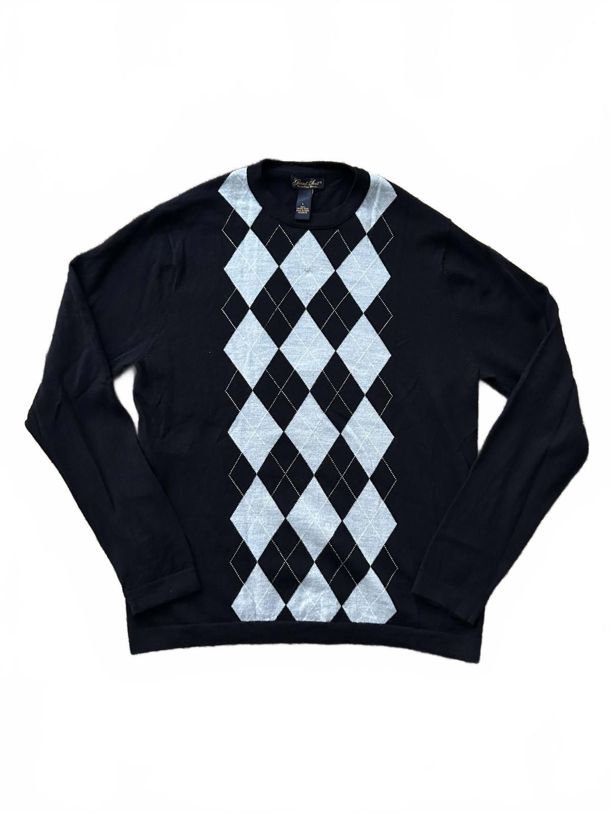 Other Garret Scott Men's Merino Wool Argyle Sweater Large Size US L / EU 52-54 / 3 - 1 Thumbnail