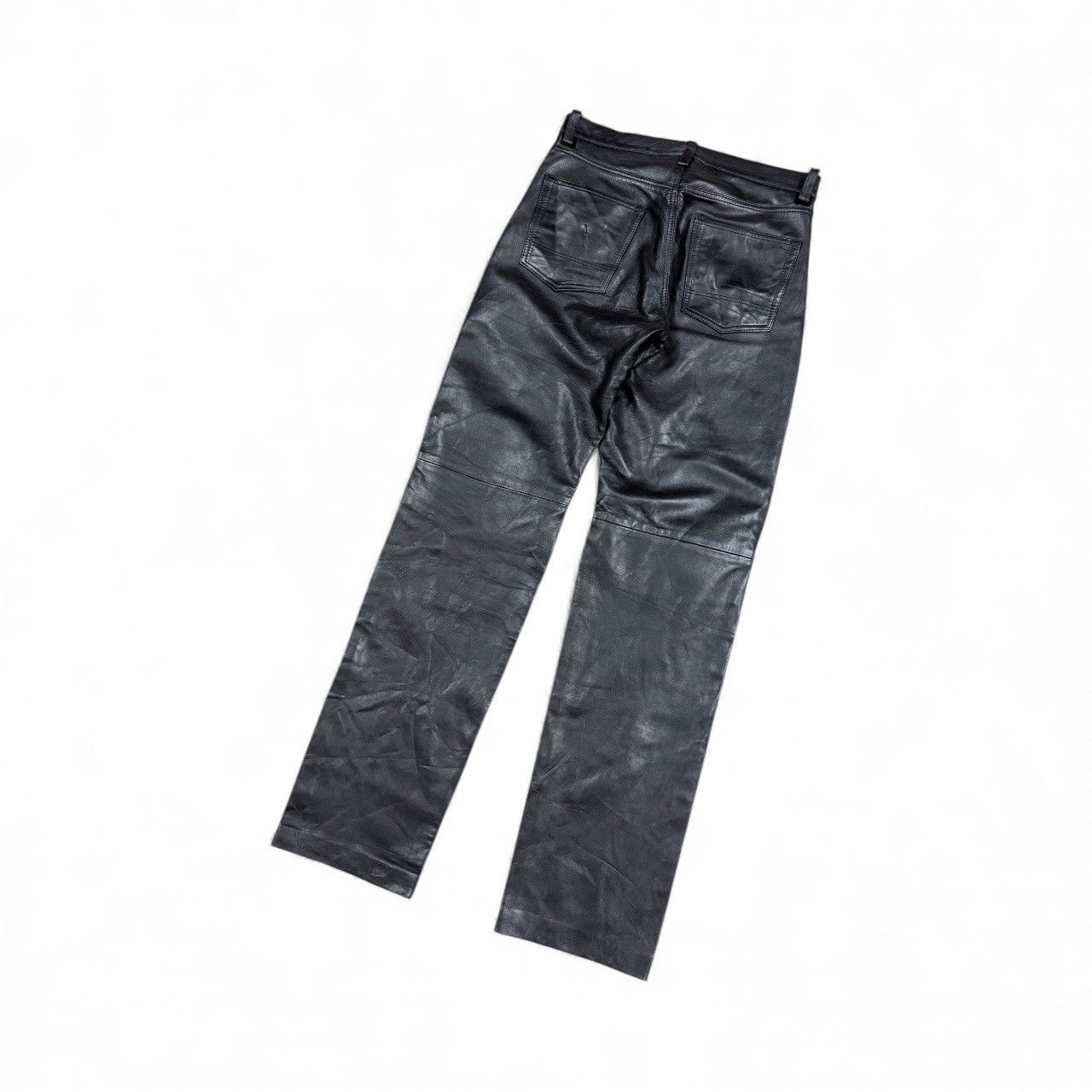 Kadoya Vtg🔥Les Vis A Bois Black Leather Bikers Pants Size US 32 / EU 48 - 13 Thumbnail