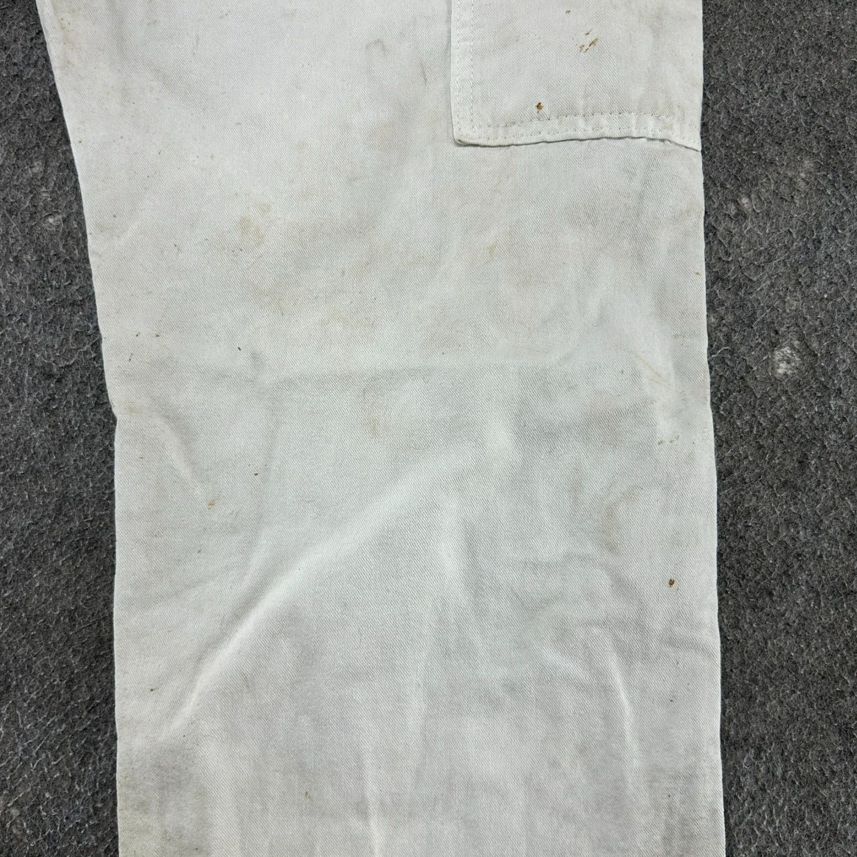Dickies VINTAGE Dickies Pants Mens Regular 36x34 White Canvas Carpenter Workwear Distressed 5-Pocket Straight Inseam 34 Retro Size US 36 / EU 52 - 6 Thumbnail
