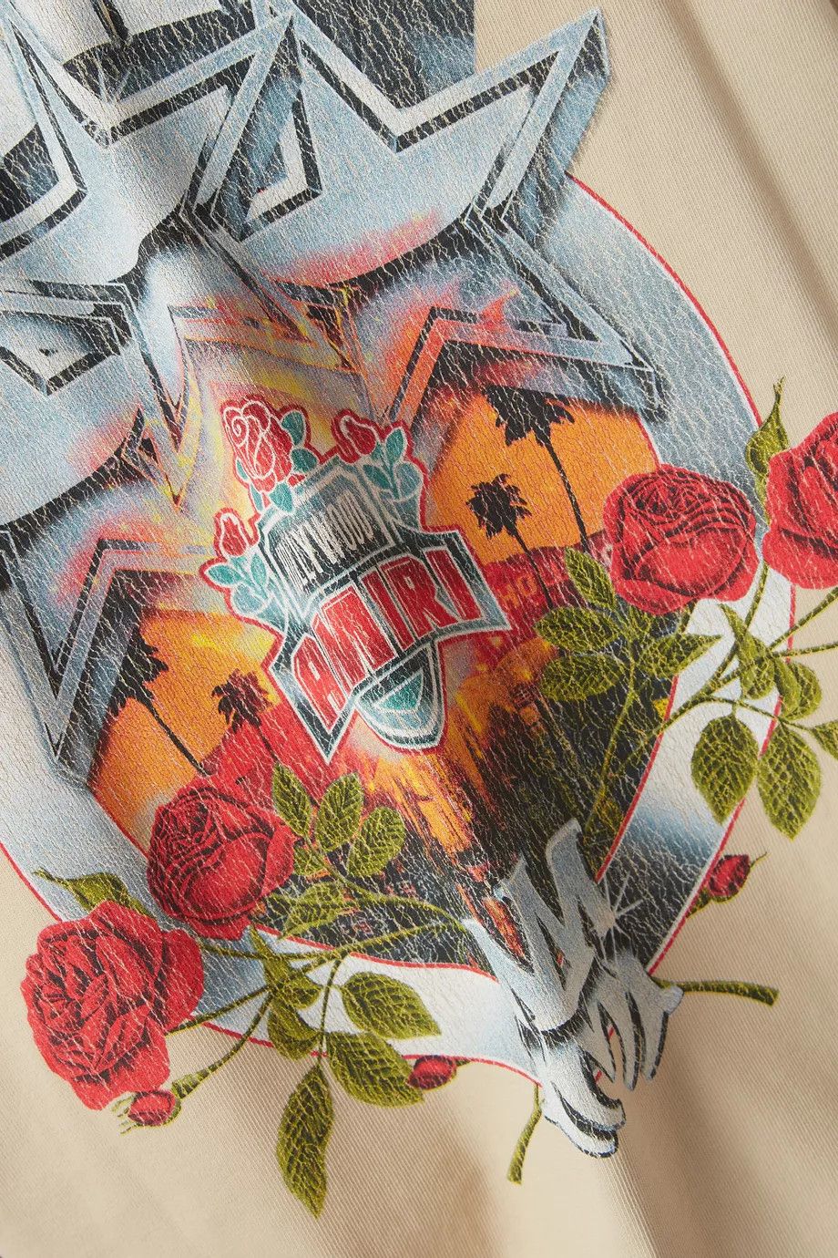 Amiri o1s1wg110326 Championship Logo T-Shirt in Beige Size US XL / EU 56 / 4 - 5 Thumbnail