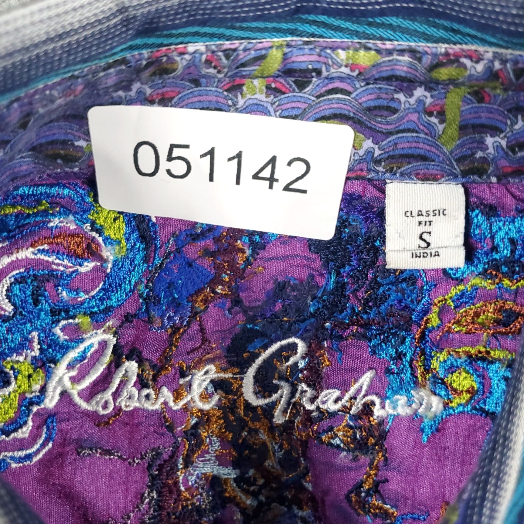 Robert Graham Robert Graham Blue Striped Button-Up Shirt Mens Size Small Long Sleeve Casual Size US S / EU 44-46 / 1 - 7 Thumbnail