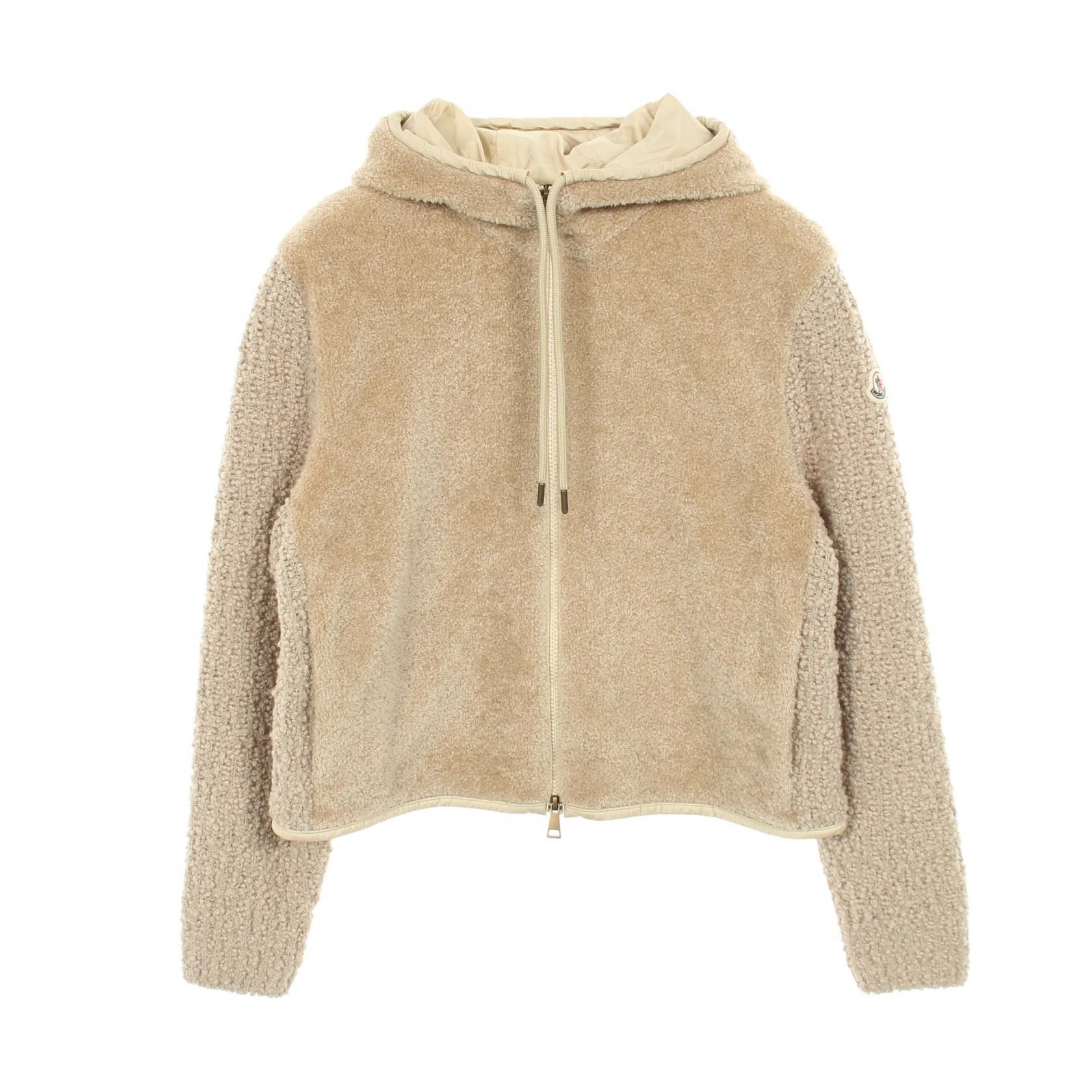 Moncler Moncler Moncler knit panel wool nylon acrylic hoodie jacket Textile Outerwear DUTY FREE for USA Size ONE SIZE - 1 Thumbnail
