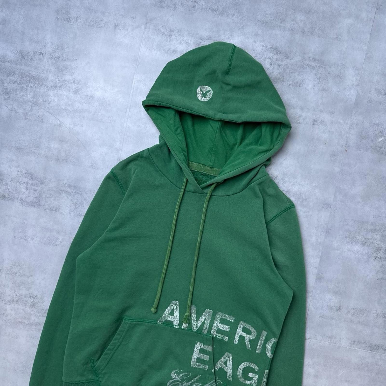 American Eagle Outfitters Y2K American Eagle 00s Green Hoodie Jacket Size S / US 4 / IT 40 - 7 Thumbnail