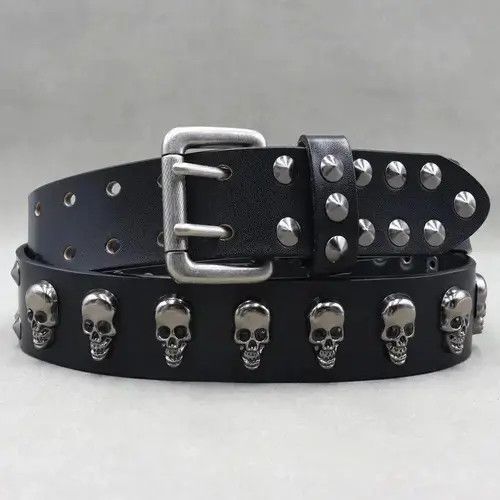 Other Skull Studded Punk VS Cowboy Belts Size 40 - 7 Thumbnail