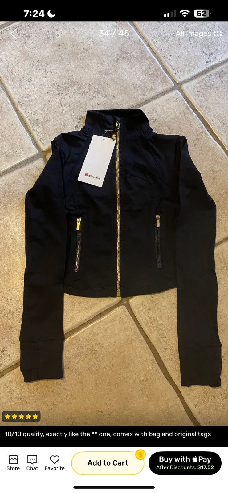 Lululemon Lululemon black define jacket with gold zipper Size M / US 6-8 / IT 42-44 - 3 Thumbnail