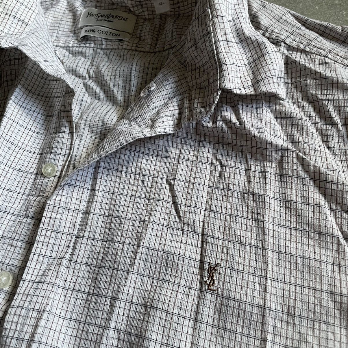 Yves Saint Laurent YSL Shirt Logo button up tee yves saint laurent old luxury Size US XXL / EU 58 / 5 - 6 Thumbnail