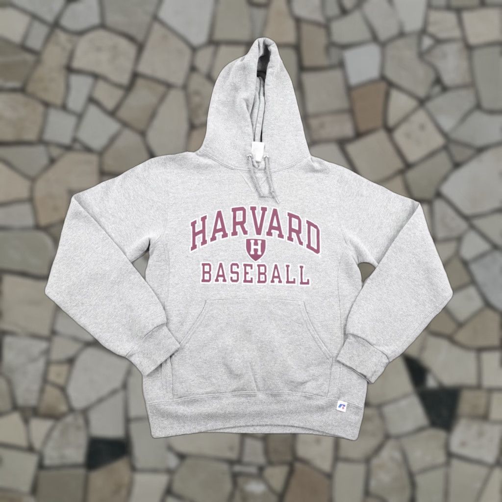 Russell Athletic VINTAGE Harvard Baseball Hoodie Mens Small Gray Russell Athletic Sweatshirt Pullover Size US S / EU 44-46 / 1 - 1 Thumbnail
