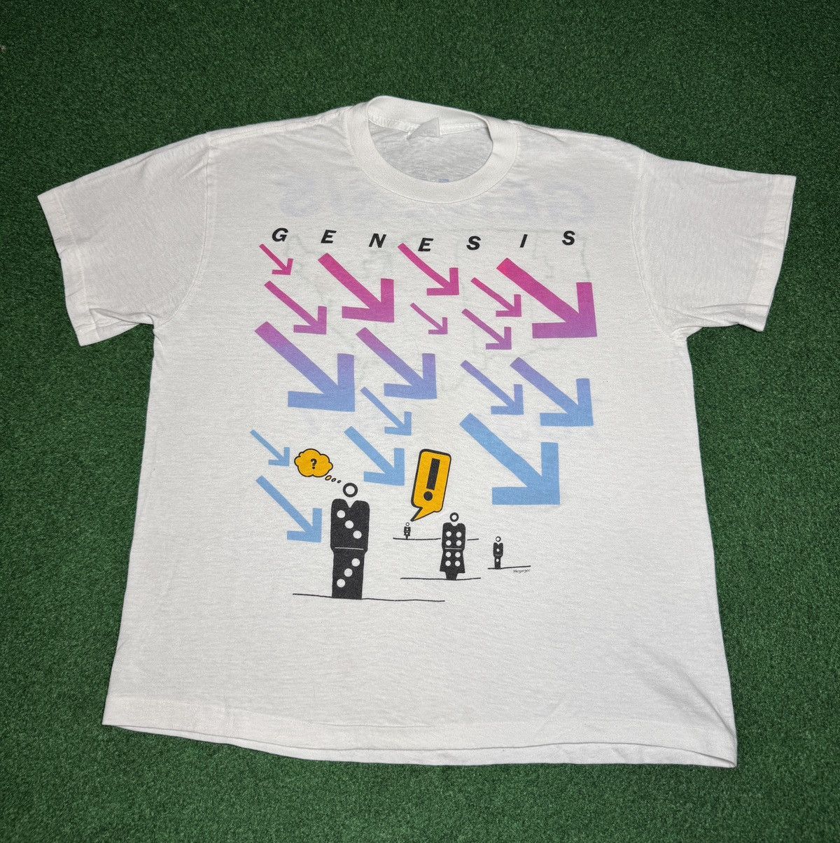 Band Tees Vintage 80s Genesis RARE Concert Invisible Touch T Shirt Size US L / EU 52-54 / 3 - 1 Thumbnail