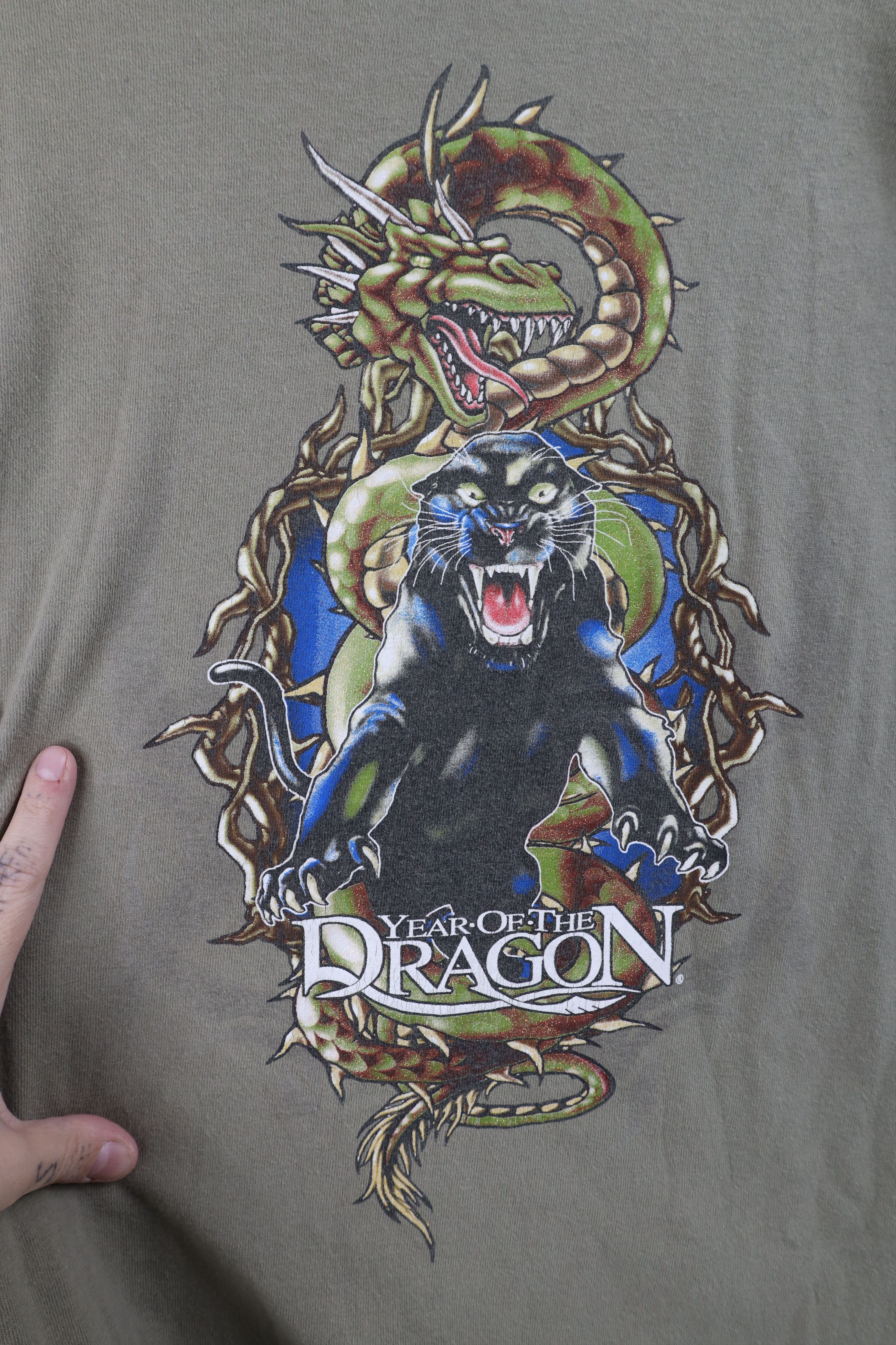 Vintage Vintage 90s Y2K Streetwear the Dragon Long Sleeve T-Shirt Size US XL / EU 56 / 4 - 10 Thumbnail