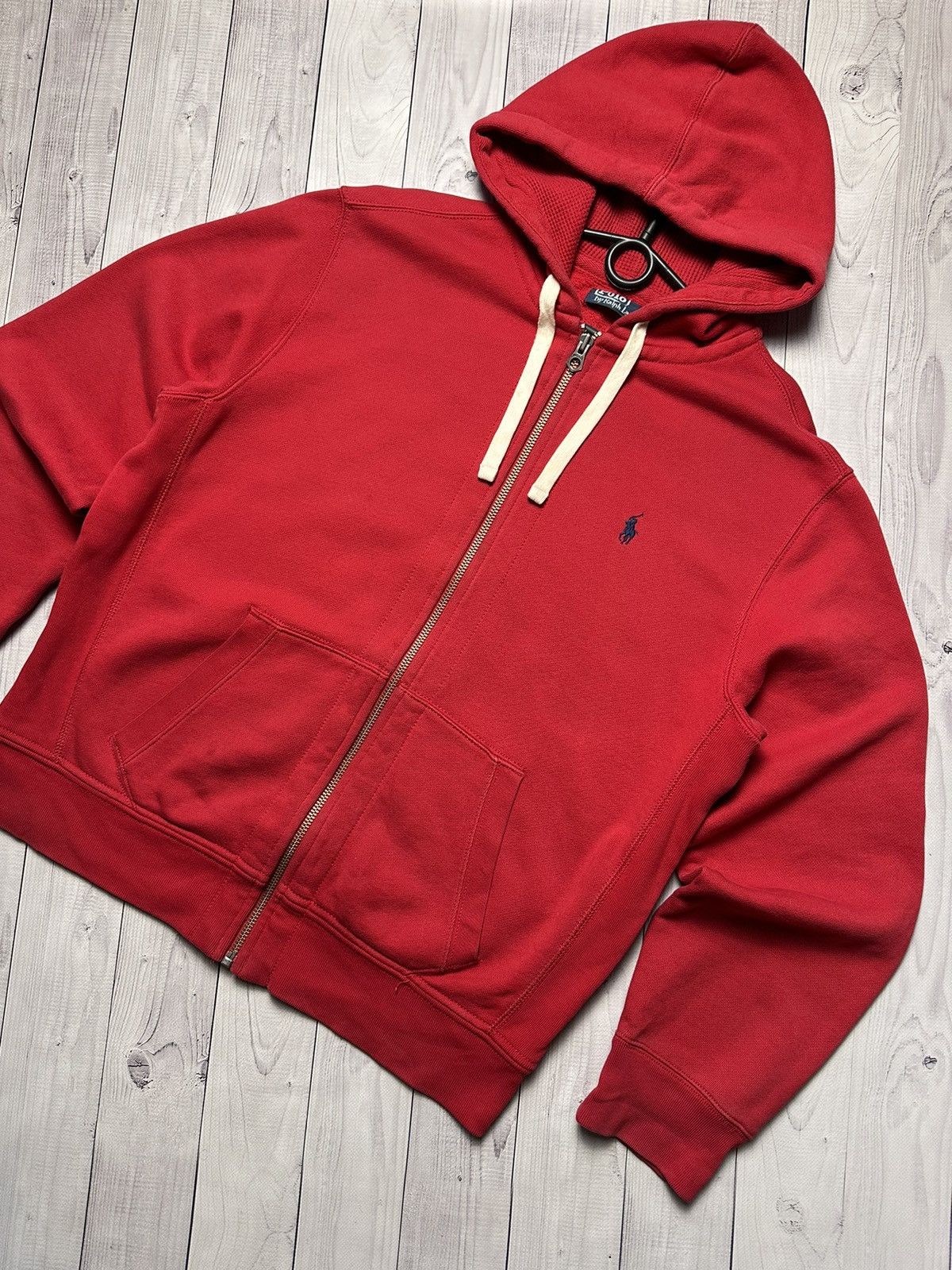 Polo Ralph Lauren × Vintage Vintage Polo Ralph Lauren zip hoodie logo size L red Size US L / EU 52-54 / 3 - 2 Thumbnail