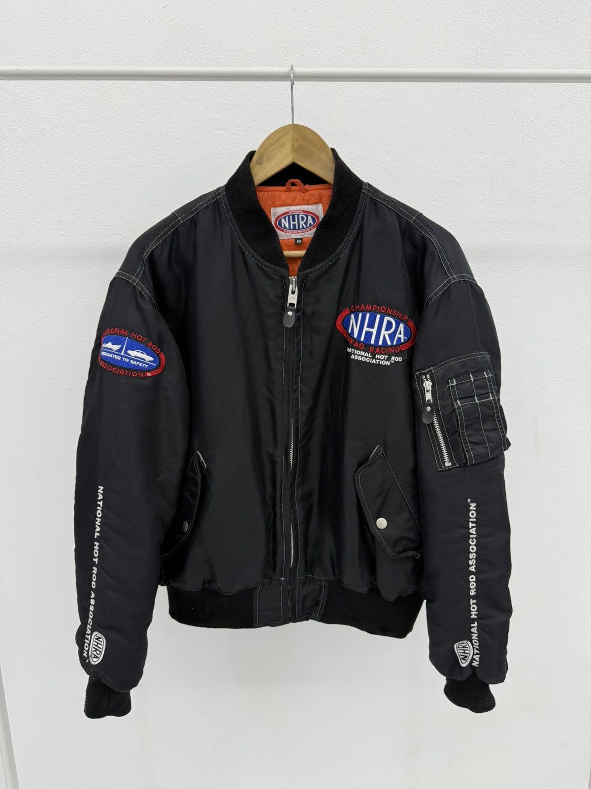Sports Specialties National Hot Rod Association NHRA Drag Racing Bomber Jacket Size US L / EU 52-54 / 3 - 1 Thumbnail
