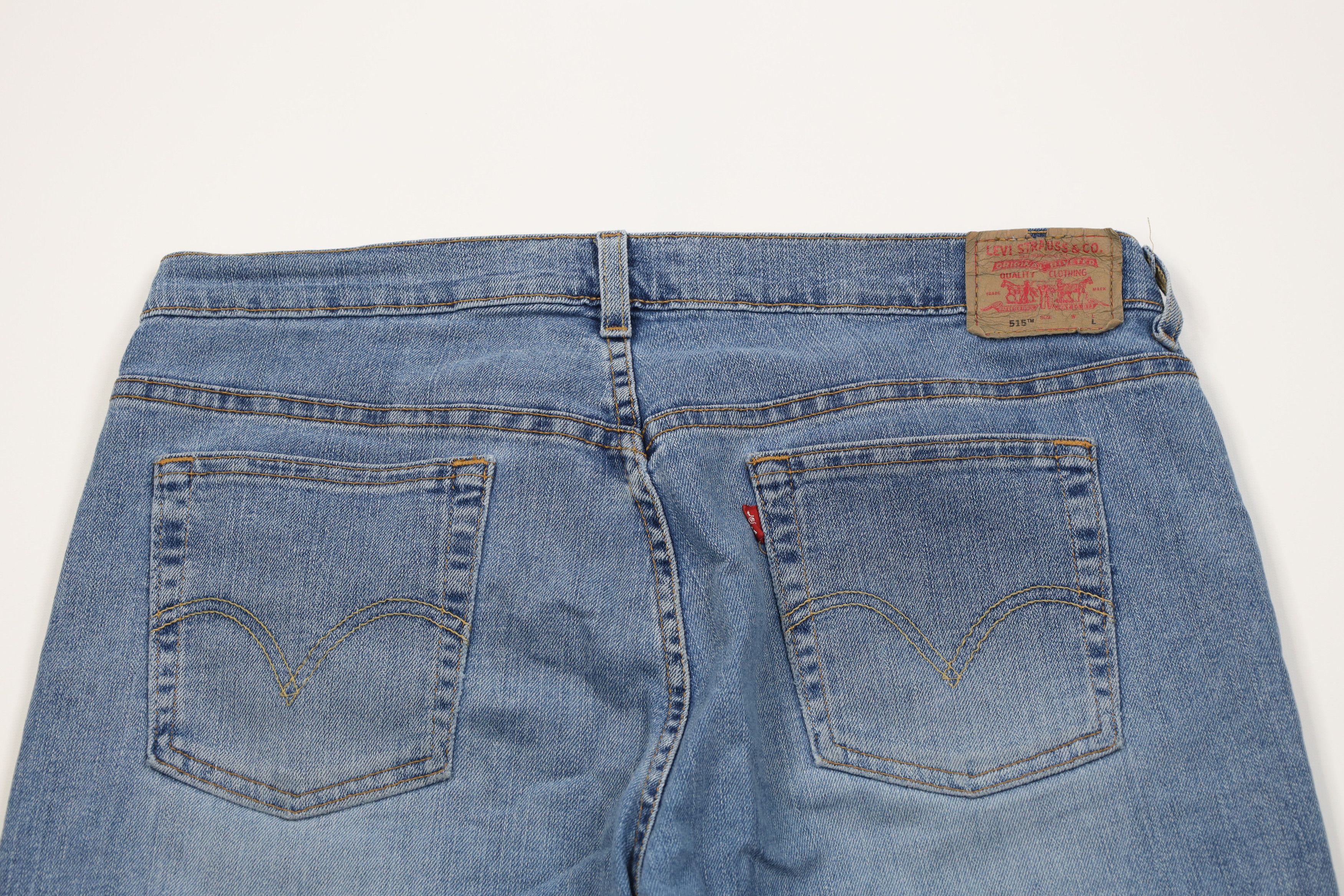 Levi's Vintage Y2K Levis 515 Bootcut Flared Denim Jeans Blue Size 38" / US 16 / IT 52 - 13 Thumbnail