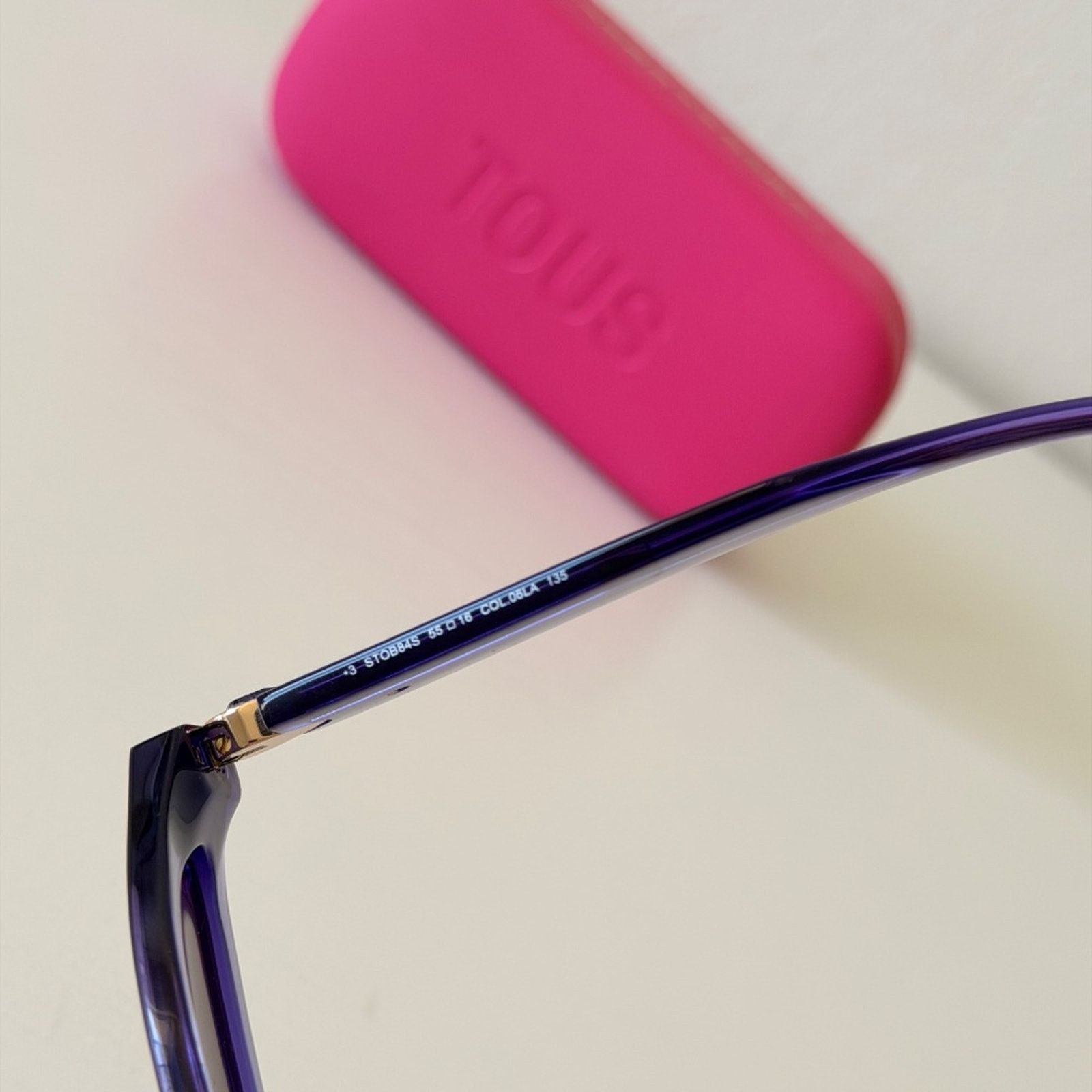 TOUS New, Tous Purple Sunglasses, STOB84S 08LA, Authentic Size ONE SIZE - 6 Thumbnail