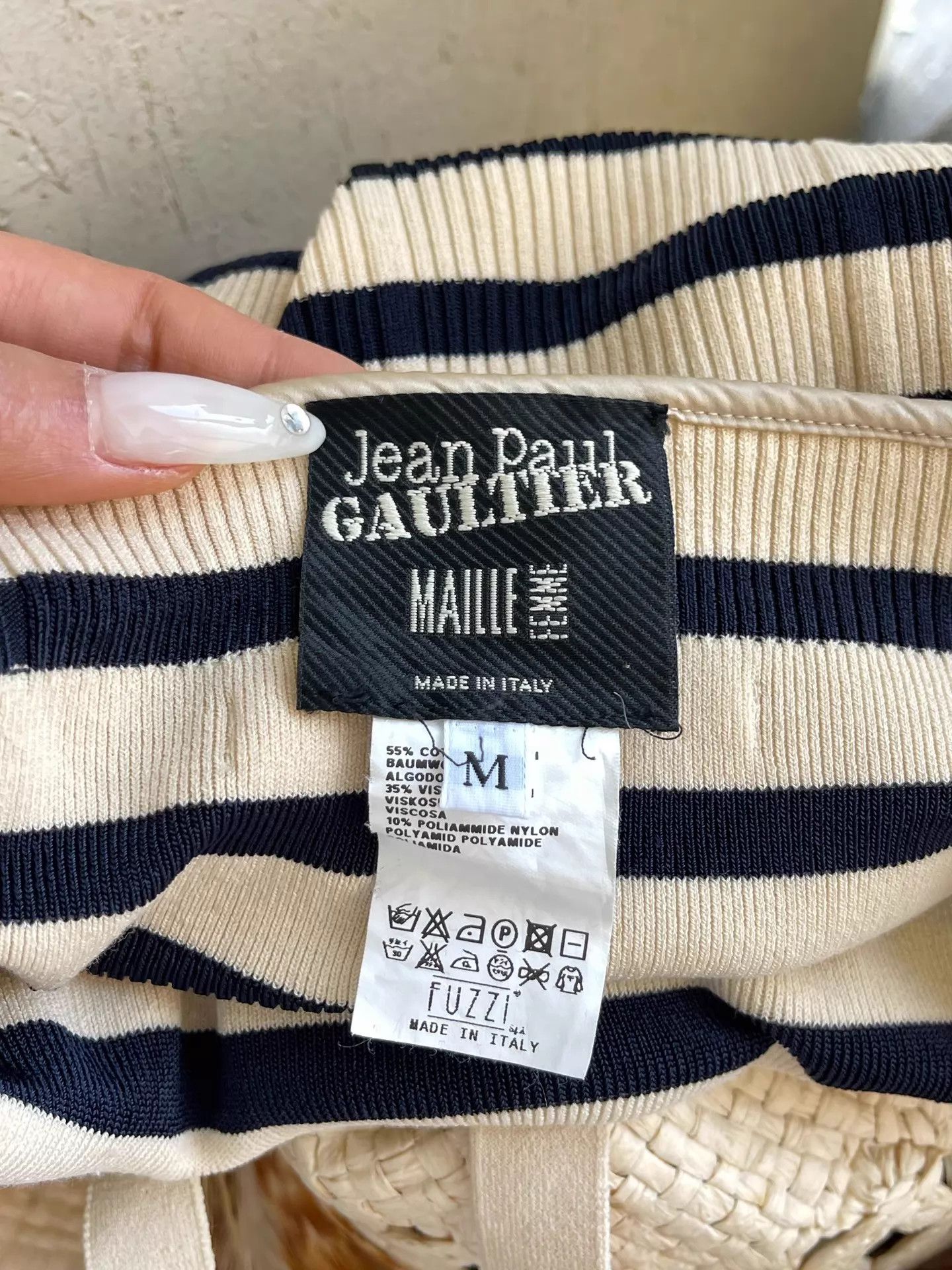 Jean Paul Gaultier JPG Vintage Madonna Runway Cone Bra Striped Open Back Cami Size M / US 6-8 / IT 42-44 - 8 Thumbnail
