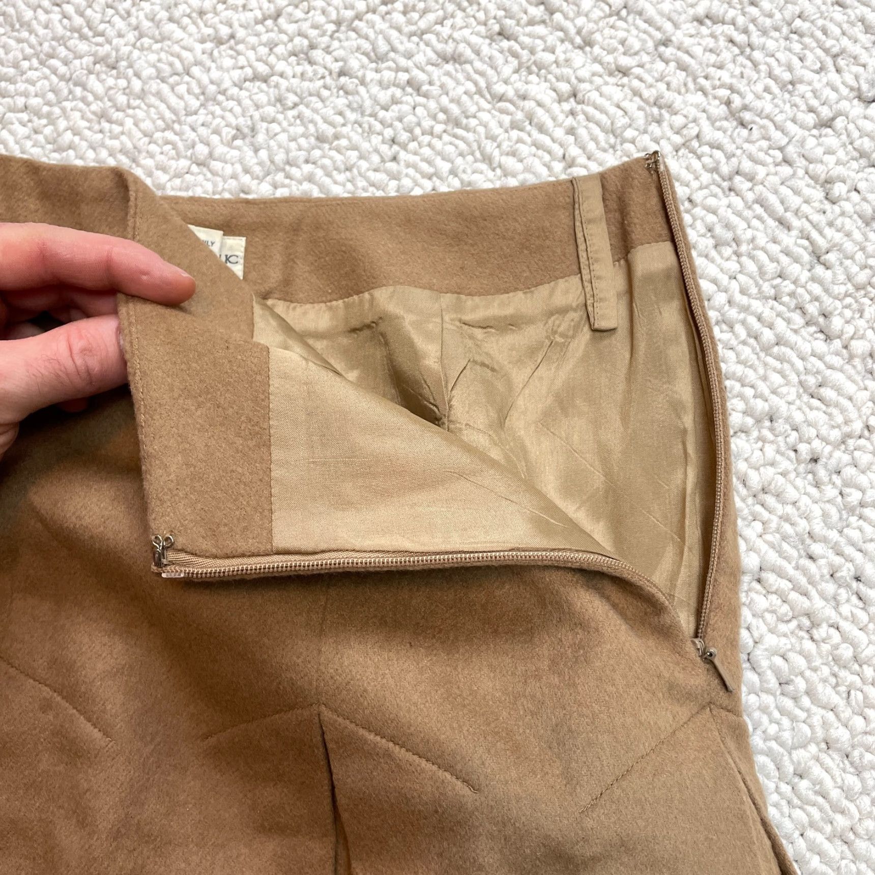 Banana Republic Banana Republic Skirt Womens 8 Brown Wool Nylon Short A-Line Zip Solid Solid Color Size 30" / US 8 / IT 44 - 7 Thumbnail
