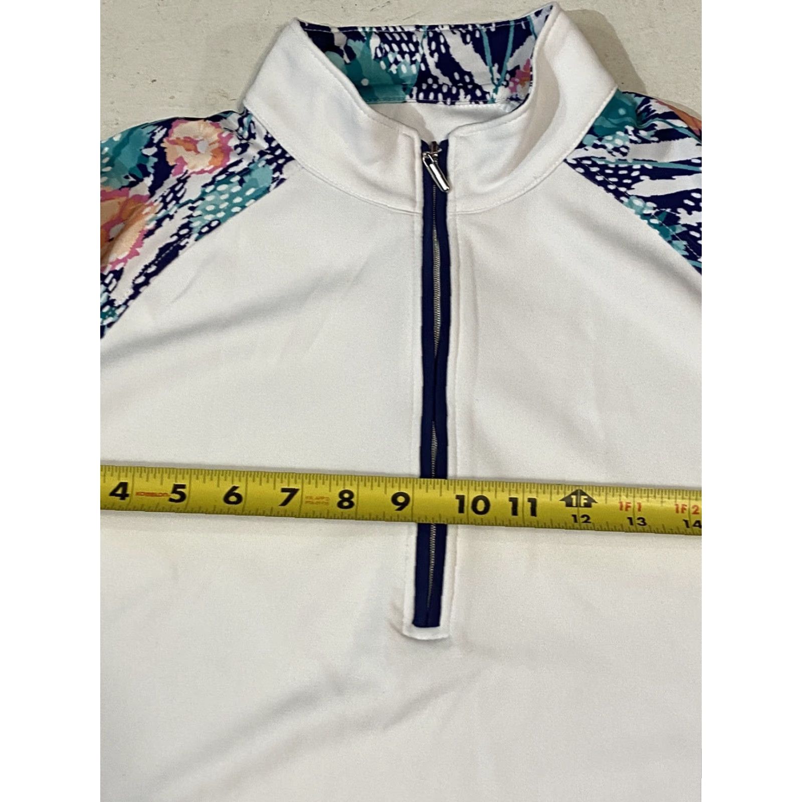 Vintage Pebble Beach Dry Luxe Performance Floral 1/4 Zip Long Sleeve Women's Small Shirt Size S / US 4 / IT 40 - 3 Thumbnail