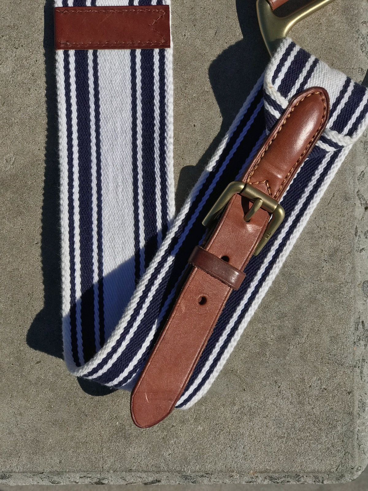 Ralph Lauren Ralph Lauren RL67 Striped Canvas D Ring Belt Nautical Vintag Size ONE SIZE - 15 Thumbnail