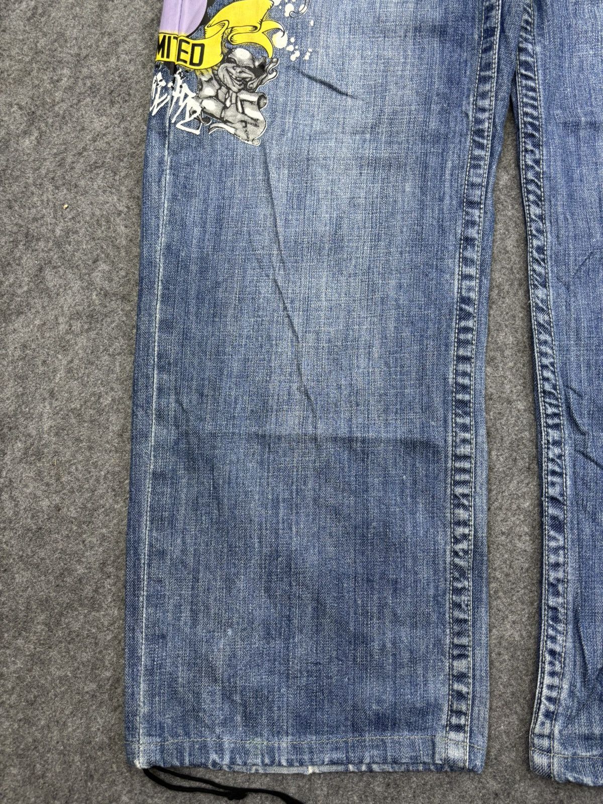 Ecko Unltd. 💥Baggy💥Ecko Spell Out Rapper Denim F834 Size US 33 - 6 Thumbnail