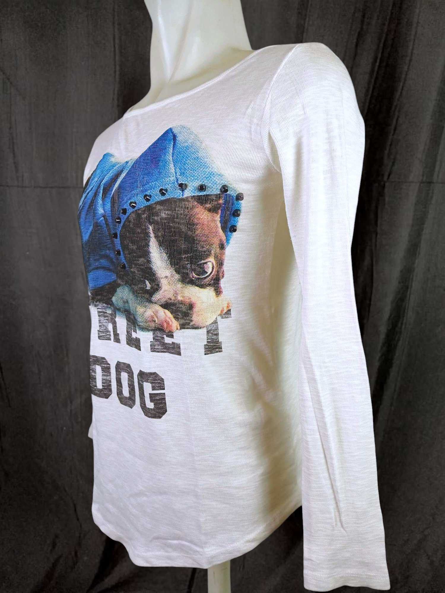 Japanese Brand MORI & STYLE Studed Street Dog Long Sleeve Tshirt Size US M / EU 48-50 / 2 - 2 Thumbnail