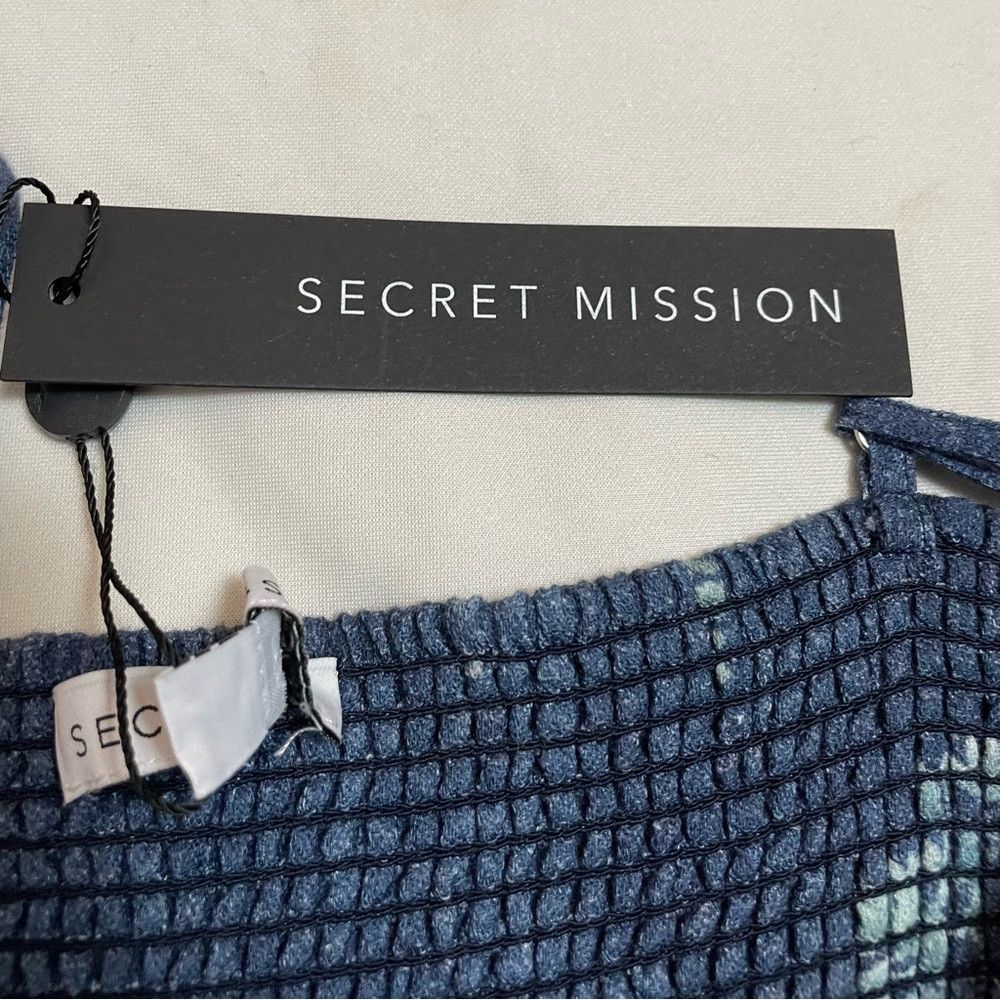Other NWT New $418 Secret Mission Boutique Phoenix Blue Cotton Dr Size M / US 6-8 / IT 42-44 - 6 Thumbnail