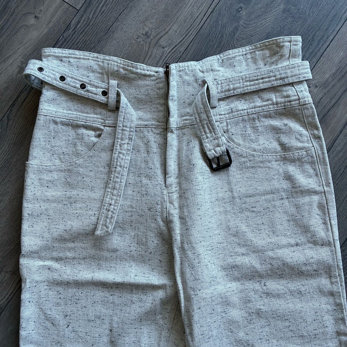 Isabel Marant Isabel Marant Gray Medley Cotton Twill Belted Pants Size 32" / US 10 / IT 46 - 2 Thumbnail