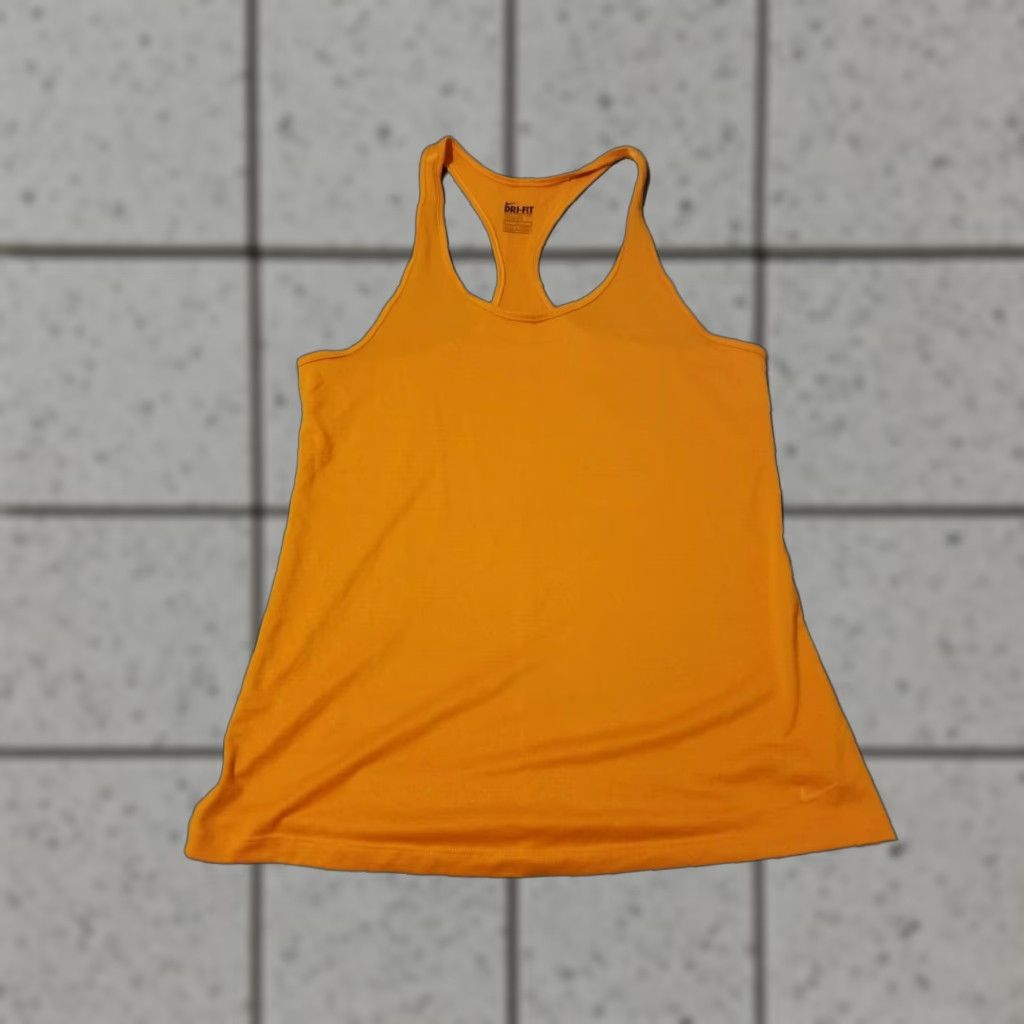 Nike Womens Nike Tank Shirt M Medium Orange Athletic Gym Workout Size M / US 6-8 / IT 42-44 - 1 Thumbnail