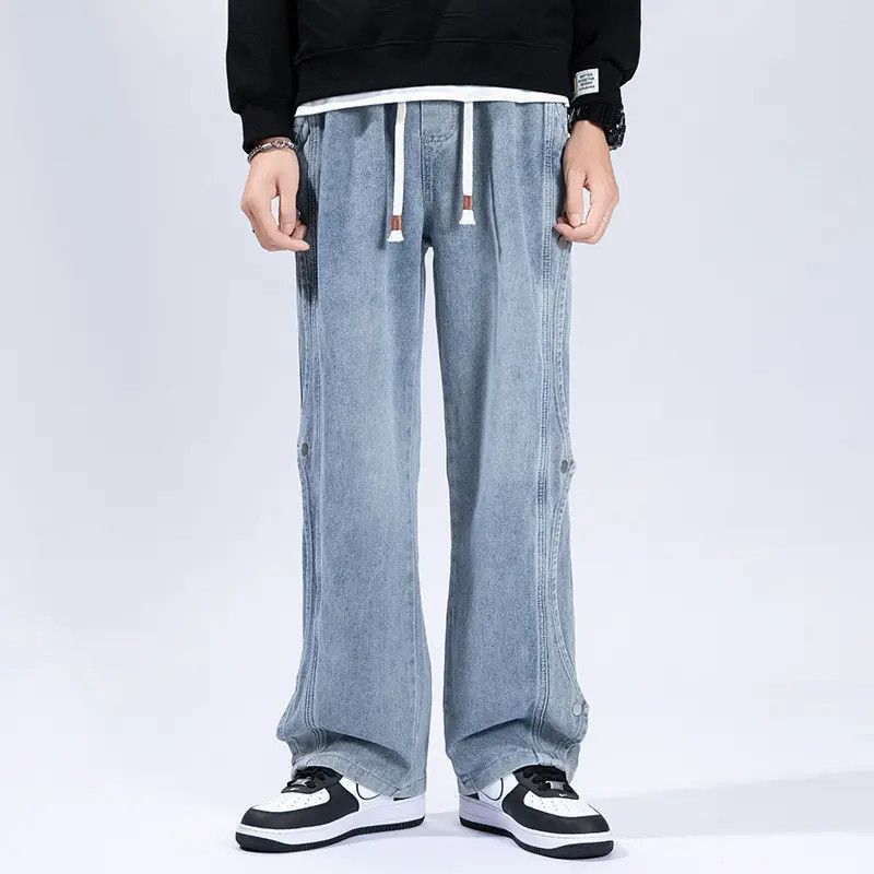 Japanese Brand Retro loose wide leg slightly flared jeans Size US 30 / EU 46 - 6 Thumbnail