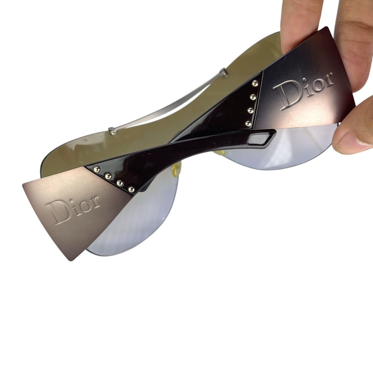 Christian Dior Monsieur VINTAGE CHRISTIAN DIOR DIORITO 1 LRVJN SKI SHIELD SUNGLASSES Size ONE SIZE - 13 Thumbnail
