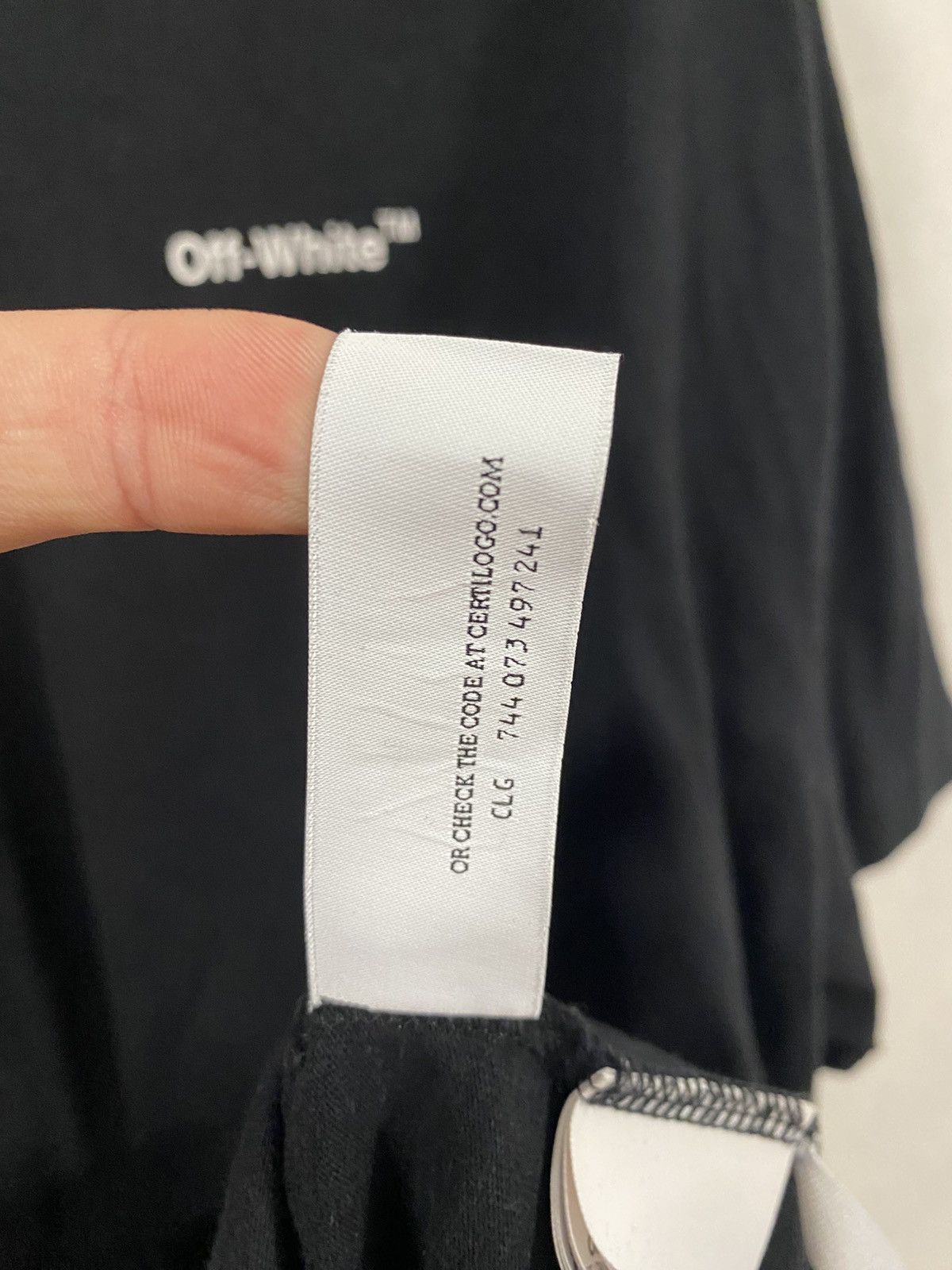 Off-White 🍀Free Shipping☘️ Off White Black T Shirt Super Oversized Size US L / EU 52-54 / 3 - 8 Thumbnail